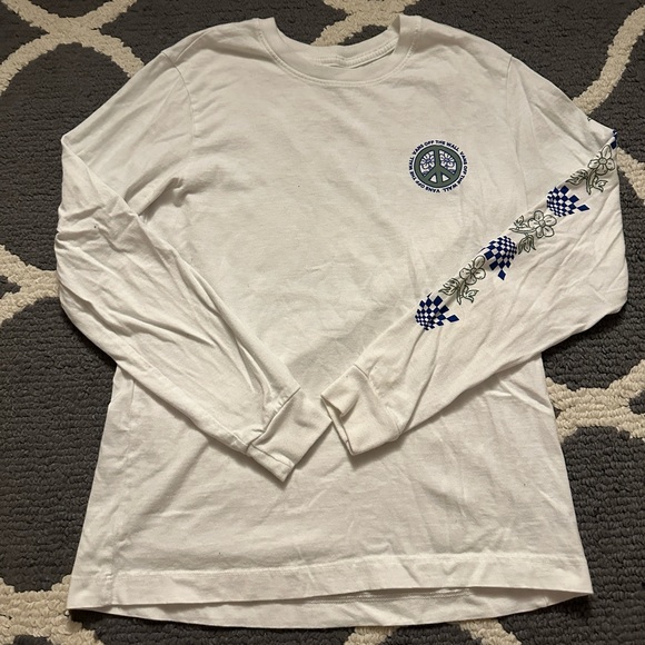 Vans, small white long-sleeve shirt - Picture 1 of 3